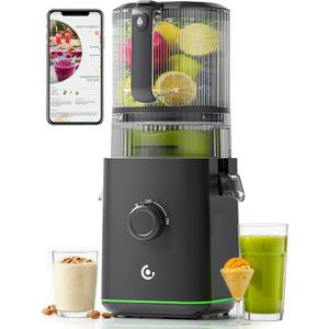 Cold Press Juicer, 3-in-1 Self Feeding Juicer Machine with 6.5" Large Feed Chute&100oz Hopper, Slow Masticating Juicer for Whole Fruits & Vegetables, Easy Clean for Juice, Nut Milk & Sorbet