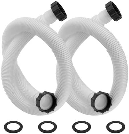 1.5 inch Pool Pump Hose Replacement for Coleman Intex Sand Filters & Saltwater Systems Above Ground Pool Hose with 1500 to 2500 GPH Filter Pumps 29060E, 59" Long（2 Pcs）