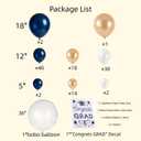 2026 Navy Blue and Gold Graduation Balloon Arch Kit - 103Pcs Congrats Grad Decoration Set with 36" Bubble Balloon, Champagne Gold & White Balloons for 2026 College High School Party