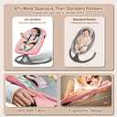Fashionsmile Electric Baby Swing for Infants,Multifunctional 3-in-1 Rocker,5-Speed Adjustable,Remote Control,10 Melodies,5-Point Harness,for Infants Up to 30 lbs, Up to 12 Months Easy Assembly (Pink)