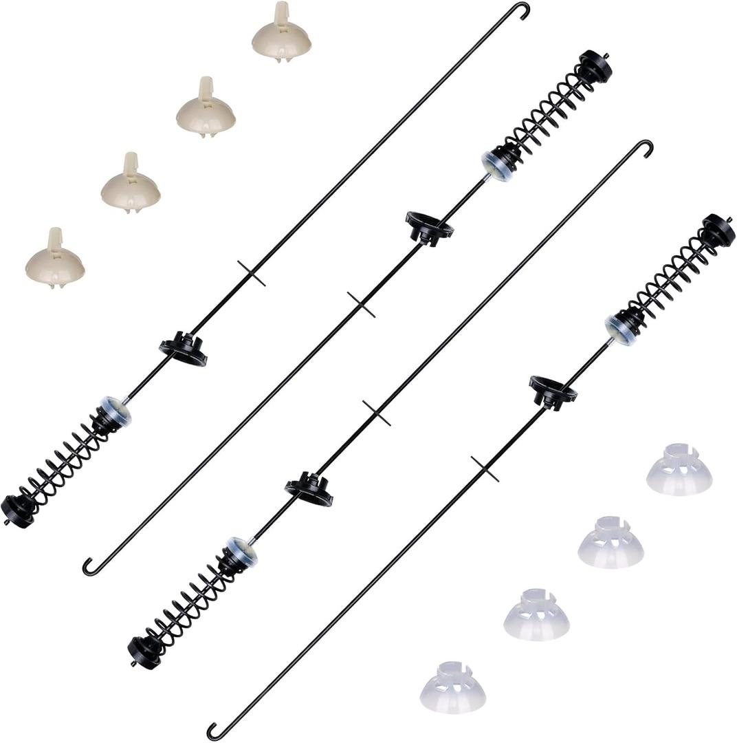 2025 Upgraded W11400156 W11187091 WTW7120HW0 MVW7230HW0 MVW7232HW0 WTW8127LC0 Washer Suspension Rods Kit for whirlpool kenmore and maytag Replace PD00065760AP6976426PS12731247EAP12731247