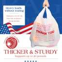 ACKO 1000 Count - Plastic T-shirt Bags with Handle, (11.5 x 6.5 x 21") 4 Gallon Thank You Bags for Grocery, Take Out, To Go, Retail Shopping Bag, Small Garbage Trash Bag for Home Office Kitchen