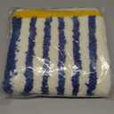 GIB Bathroom Rugs Mat 24" x 16", Extra Soft Absorbent Plush Fluffy Bath Rugs, Non-Slip Washable Bath Mats for Bathroom Floor Shower Home Decor Accessories, Blue & White Striped with Yellow Accents