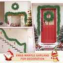 Christmas Cedar Garland for Staircase Real Touch Droopy Bendable Lifelike Faux Xmas Garlands for Decoration Christmas Green Pine Mantle Garland Thanksgiving Table Decorations Outdoor Indoor (60 INCH)