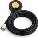 NMO Dual Band High Gain Antennas for CAR Mobile Radio UHF VHF 400-470 136-174MHZ and Mount Magnetic Base for Mobile Radios PL259 Connector (Mount Base)