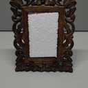 Hand Carved Mango Wood Rustic 4x6 Picture Frame with Real Glass - Aesthetic Vintage Wood Frame for Tabletop Use - Rustic Home Decor Perfect for Your Memories
