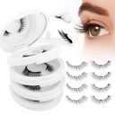 Magnetic Eyelashes with Applicator Natural Look: 4 Pairs, Reusable Magnetic Lashes, No Glue & Liner Needed, CX0125, 079+B01