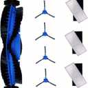 Spare Accessories Compatible for eufy 11S Max, G30, 30C Max, 15C Max, G32 Pro, Robotic Vacuum Replacements: 1 Roller Brush 4 Side Brushes 3 Unibody Filter    /   (Blue / White)