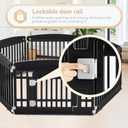 Simple Deluxe 24" 6-Panel Dog Playpen, Durable Pet Playpen with Secure Locking Door for Puppies & Small/Medium Dogs, Portable & Foldable Pet Fence, Black