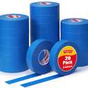 20 Rolls Blue Painters Tape 1 Inch Wide 0.94In x 1100 Total Yards Bulk Blue Masking Tape, Heat Resistant Washi Tape for Wall Painting DIY Projects, Sharp Lines