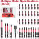 35Pcs Screwdriver Bits Set S2 Steel Screwdriver Impact Kit With a Storage Case, Used for Power Screwdrivers and Electric Drill Drivers