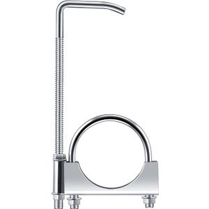 1 Pcs 2.5 Inch Universal Exhaust Clamp with Hanger, Made of Heavy-duty Clamp with Rear Muffler Hanger Exhaust Pipe for Cars, Trucks Pipes