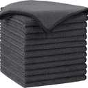 AIDEA Microfiber Cleaning Cloth-12PK, Soft Microfiber Towels for Cars, Absorbent Cleaning Rags, Lint-Free Streak-Free Wash Cloths for House, Kitchen, Window(12in.x12in), Grey
