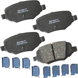 Bendix Premium SBC1754 Ceramic Rear Brake Pads for Select Models Ford Edge, Explorer, Flex, Police Interceptor Utility, Taurus, Lincoln MKS, MKT, MKX