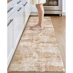 DEXI Kitchen Floor Mats Cushioned Anti Fatigue Runner, 23x59 Light Brown