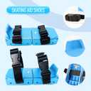 Toddler Ice Skates, Adjustable Kids Double Runner Ice Skates with Hook and Loop Fastener Straps, Double Blade Ice Skates for Winter Toddler Training Shoes Beginner