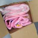 Remagr 8 Pcs Pink Circus Theme Party Decors Disposable Table Skirts Pastel Circus Theme Tablecloths Pink White Striped Pennant Banners Carousel Party Decoration for Birthday Wedding Decor