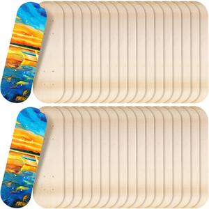 Meooeck 12 Pack Blank Skateboard Decks Bulk, 17 x 5 Inch 7 Ply, about 17 x 5"