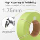 Bamboo1.75MM PLA Matte Refill Filament High Toughness High Speed &Easy Printing Eco Friendly with RFID for Bambu Lab A1,X1,P1 AMS 1KG +/- 0.03mm (Without Spool) (Black 11101)