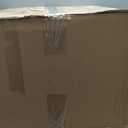 Linon Tylin Ivory and Blue Capiz Drum Accent Table