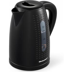 Elite Gourmet EKT5051 1.7L Electric Water Kettle, BPA-Free, Fast Boil, Auto Shut-Off, Boil-dry Protection, 360 Swivel Base with Cordless Serving, Clear-view Window with Water Level Markings, Black