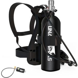 2.3L Mini Scuba Tank, 25-35 Minutes Diving Lung Tanks, DOT-Certified Scuba Diving Tank, Portable Dive Portable Lungs, 2.3L(16 Cu Ft) Capacity, 3000 Psi Max Pressure, Aluminum Tank, Within 30 Ft