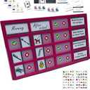 Customizable Checklist Board, Habit Tracker, and Chore Chart for Kids and Adults | Stay Organized with Daily Routines, Fitness, Self-Care, and Pet Care, For Fridge & Hang On Wall (Purple)