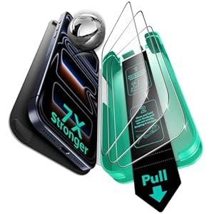 ESR 3 Pack 9H+ Glass for iPhone 17 Pro Screen Protector,[Military-Grade Shatterproof], with AR Anti-Reflective Technology, Armorite Ultra-Tough Tempered Glass with Ultra Fit Tray