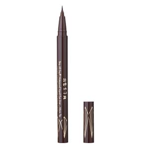 stila Waterproof Liquid Eye Liner, Stay All Day Makeup with Fine Brush Tip Lasting Satin Finish, Smudge-Proof & Transfer-Resistant (1 Count (Pack of 1), 13 Microtip - Dark Brown)