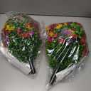 2 Pack Artificial Boxwood Topiary Ball Tree with Ground Spikes, 23.6" UV Resistant Fake Shrubs with Colorful Violet for Outdoor, Realistic Faux Bushes for Indoor Front Door Garden Porch Patio Decor