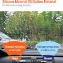 Silicone 28 and 14 inch Windshield Wiper Blades Replacement for Toyota Corolla 2023 2022 2021 2020/HYUNDAI Elantra 2016-2011 OEM Quality Windshield Silicone Wiper Blades for My Car(Set of 2)