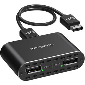 DisplayPort to Dual Displayport Splitter 4K120Hz DP to Dual DP Splitter for Dual Monitors Supports Mirrored/Extended Display for Windows Only
