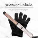 REMINGTON Shine Therapy Argan Oil & Keratin Infused 1 Inch Straight Barrel Curling Wand for Loose Waves, Includes Heat Glove