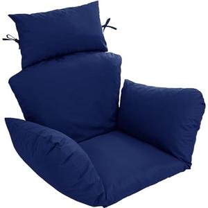 Egg Chair Cushion – Outdoor Hanging Chair Cushion, Replacement Cushions for Patio Swing, Waterproof, Fade- Resistant, Removable & Machine Washable Cover, Navy Blue
