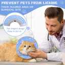 Cat Cone Collar Soft Elizabethan Collar for Surgery Recovery - Adjustable for Small and Large Cats Kittens to Stop Licking- S