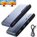 llano HDMI 2.1 Splitter 1 in 2 Out, 8K@60Hz 4K@120Hz/240Hz, SST & Mirror Mode Only (No Extend), HDCP 2.3, HDR10, Dolby Vision, for PS5, Xbox, Apple TV, Laptop, Aluminum Case