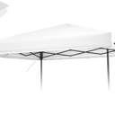 1010 Canopy Replacement Top, Pop Up Canopy Replacement Cover for Straight Leg Frame Tent, Waterproof Canopy Top Cover for Garden Patio Camping (Top Only)(Sliver White)