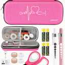 MEUUT 15 pcs Stethoscope Case Kit, Perfect Nurse Gift Include Stethoscope Case, Medical Scissors, Penlights with Batteries, Bandage Wraps, Badge Holders for Nurse Accessories for Work (Raspberry)