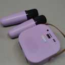 Mini Karaoke Machine for Kids, 2026 TOP Toys Birthday Valentine's Day Gifts Ideas for Girls Ages 4, 5, 6, 7, 8, 9, 10, 12+ Years Old, Portable MP3 Player with 2 Wireless Mics for Family Home Party (Purple)