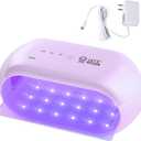 LET'S RESIN UV Light,Two-Sided Longer time Setting(2m,3m,5m) UV Lamp with Single Head Adapter, Large Size 36 Beads LED Light for Resin Curing, Resin Molds,DIY Craft Decor(Purple)