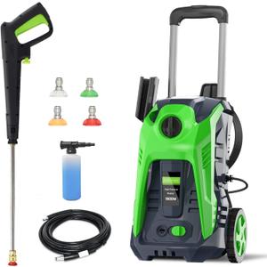 Electric Pressure Washer 4200 PSI 2.6 GPM Electric Power Washer with 25 FT Hose, 16.4 FT Power Cord, Soap Tank Car Wash Machine Blue Ideal Cleaning for Patio