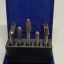 Carbide Burrs Set 5pcs with 1/4''Shank SB-5 SC-5 SF-5 SH-5 SL-4 Double Cut Solid Power Tool Rotary Files Bits for Die Grinder Metal Wood Carving Engraving Polishing Drilling Grinding Milling Cutting