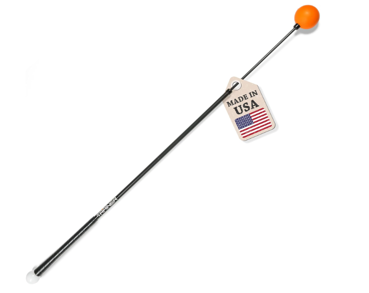 Orange Whip Golf Swing Trainer Aid Patented & Made in USA for Improved Rhythm, Flexibility, Balance, Tempo, and Strength *American Made*