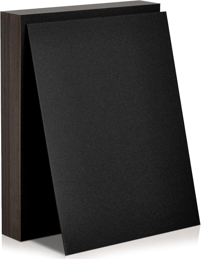 20 Pcs Book Board, Binders Board Chipboard Designer Book board Kraft Heavy Duty Chipboard Sheets Bookbinding Supplies for Book Binding Cover (Black, 11 x 8.5 Inch 22PT)