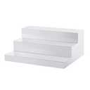 CiaoHER Large Acrylic Wine Liquor Bottle Rack 3 Tier White Countertop Riser Display for Bar Coffee Leisure Station Retail Store Shop Grocery Collection Organizer Stand (16''-1pack)