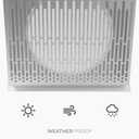 6 Inch Dryer Exhaust Vent Cover with Rubber Gasket - White Galvanized Steel Dryer Vent, Robust and Weatherproof Outside Dryer Vent Air Exhaust Box, Duct/Surface Mounting Dryer Wall Vent