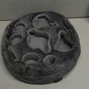 Couch Cup Holder Pillow - Cup Glass Cozy Pillow | Couch Caddy Sofa Bed Buddy Holds Drinks, Snacks, Remote, Phones, Tablet. Keep Drinks Stand and Prevent Spills for Car, ParkBeach, Picnic. (PU Gray) (Cloud)