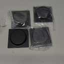 HOMOTEK Stainless Steel Flush Handles, 2-3/4 Inch Square Recessed Sliding Closet Door Finger Pulls, Inner Dia 2-1/8 Inch (54mm), Black, 4 Pack