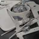 SRGAFIX Adjustable Baby High Chair, Portable Child High Chair with 5‑Point Safety Harness, Cushion & Removable Tray, Adjustable Seat and Footrest Heights for Children 6+ Months