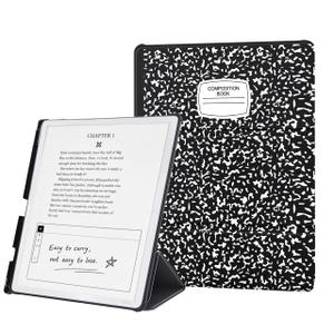 Case for 11" Kindle Scribe 2025 (3rd Gen) & Kindle Scribe Colorsoft with Pen Holder, Lightweight Leather Cover with Multi-Viewing Angles, Auto Sleep Wake (Green Daisy, 11 inch)